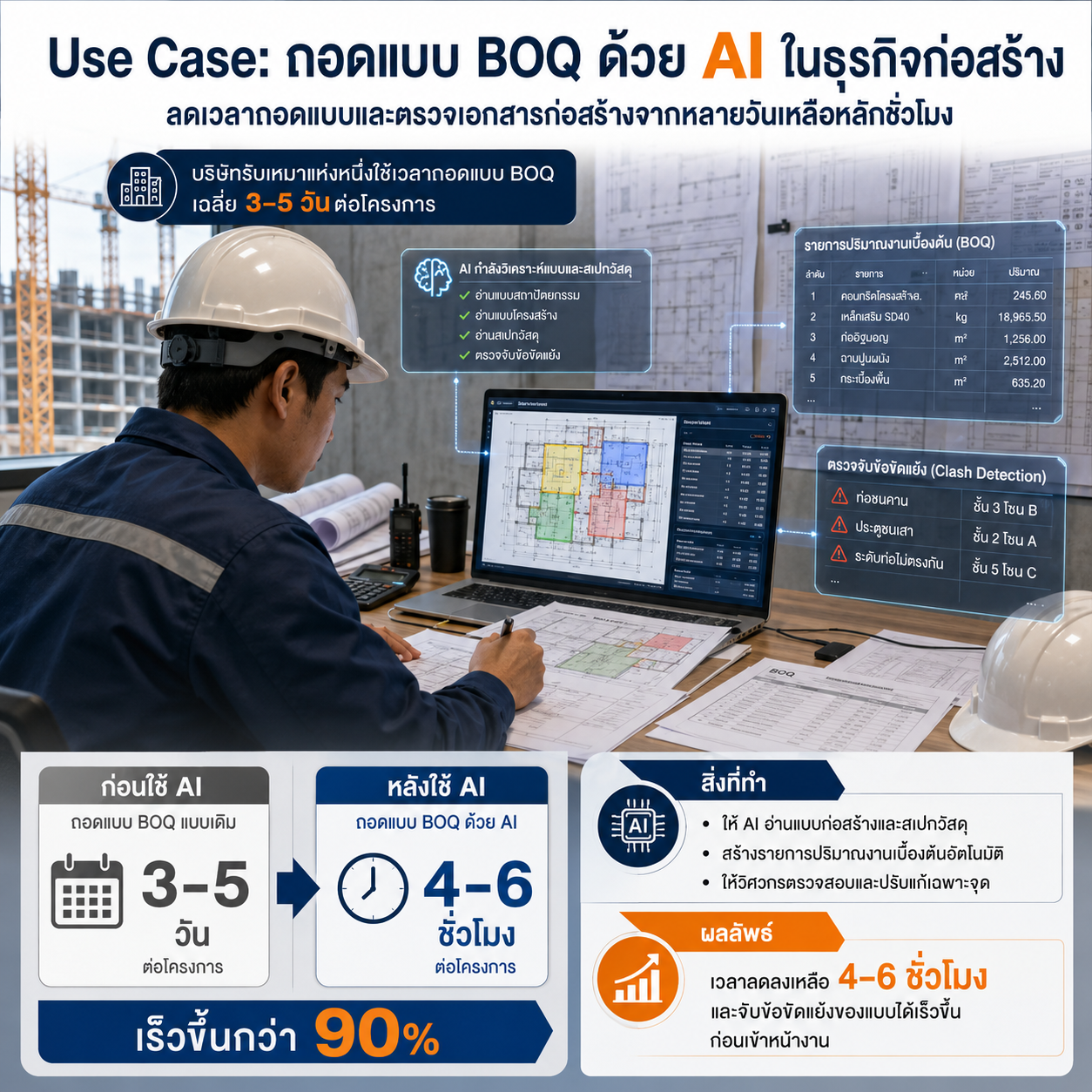 Use Case: ถอดแบบ BOQ ด้วย AI ในธุรกิจก่อสร้าง
